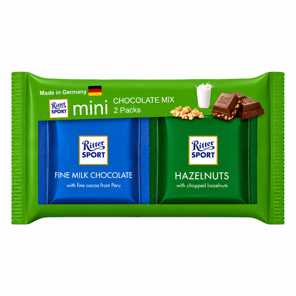 Mini 2Pcs Green Chopped Hazelnuts & Fine Milk Chocolate 33g