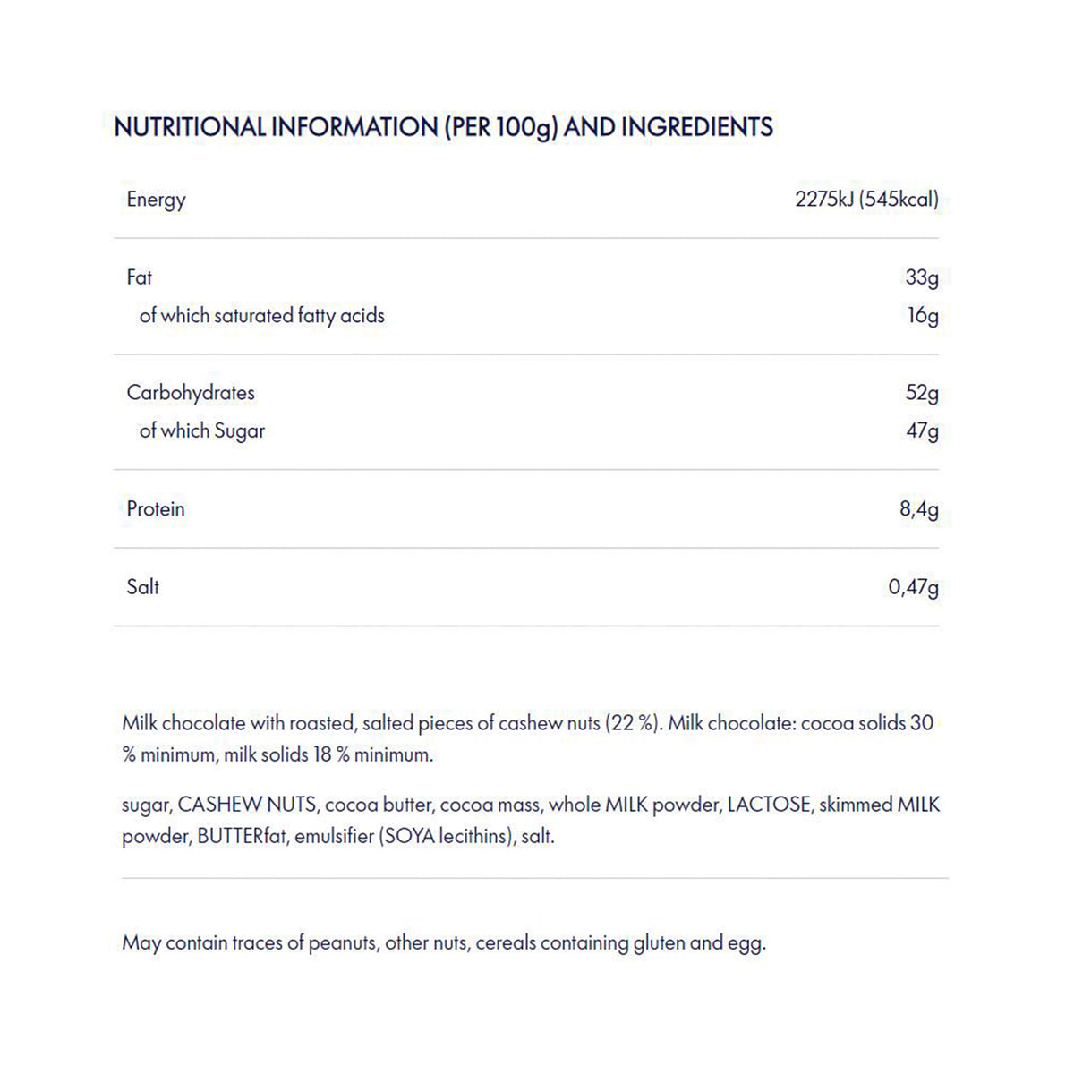 Ritter Sport Cashew 100g
