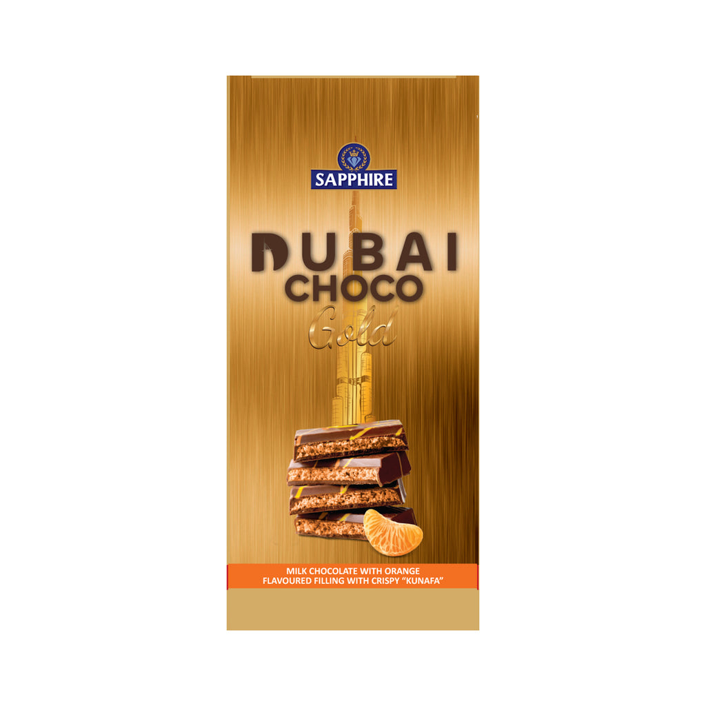 Sapphire Dubai Kunafa Choco Gold Orange 90g