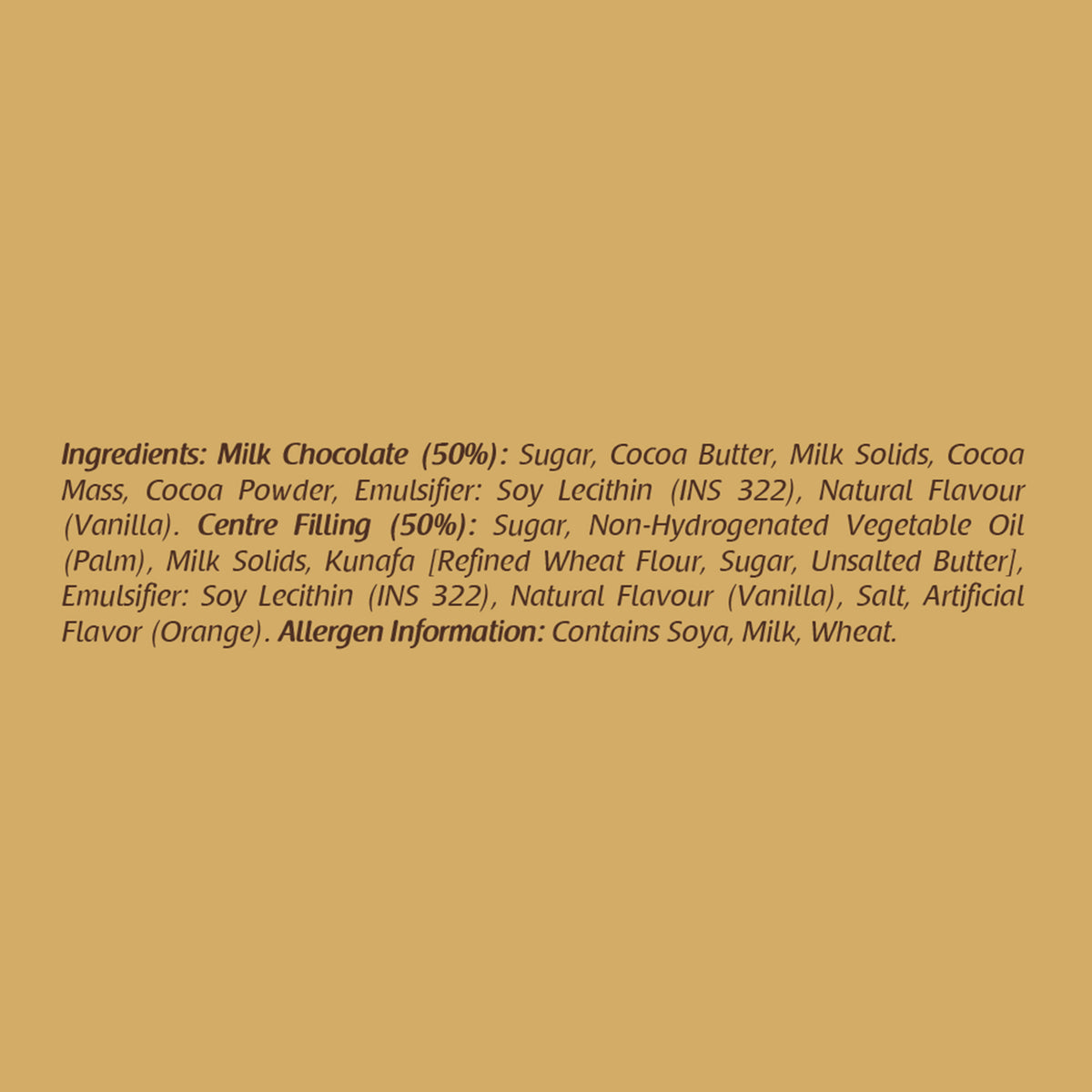 Sapphire Dubai Kunafa Choco Gold Orange 90g
