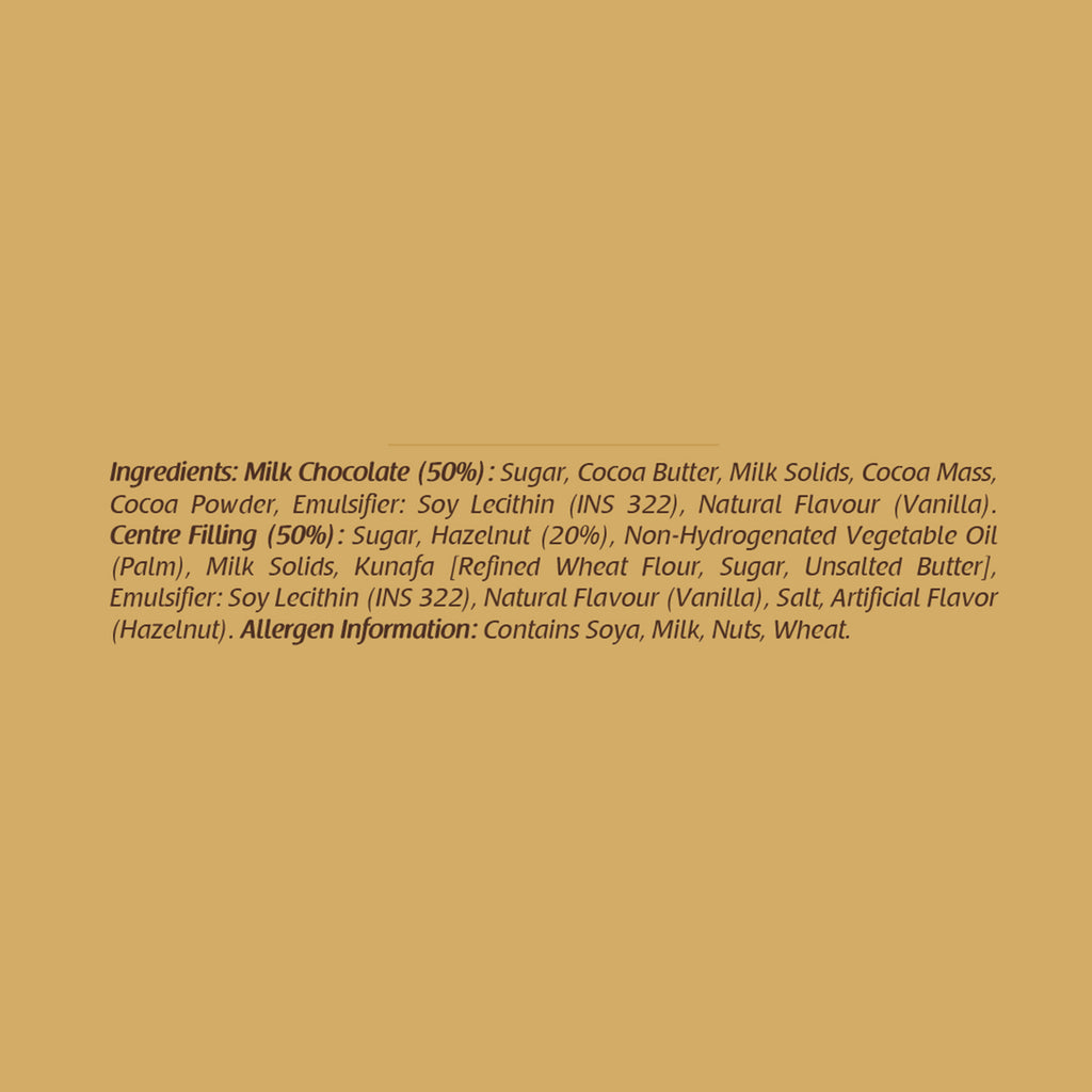 Sapphire Dubai Kunafa Choco Gold Hazelnut 90g