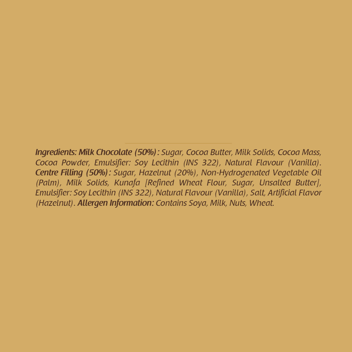 Sapphire Dubai Kunafa Choco Gold Hazelnut 90g