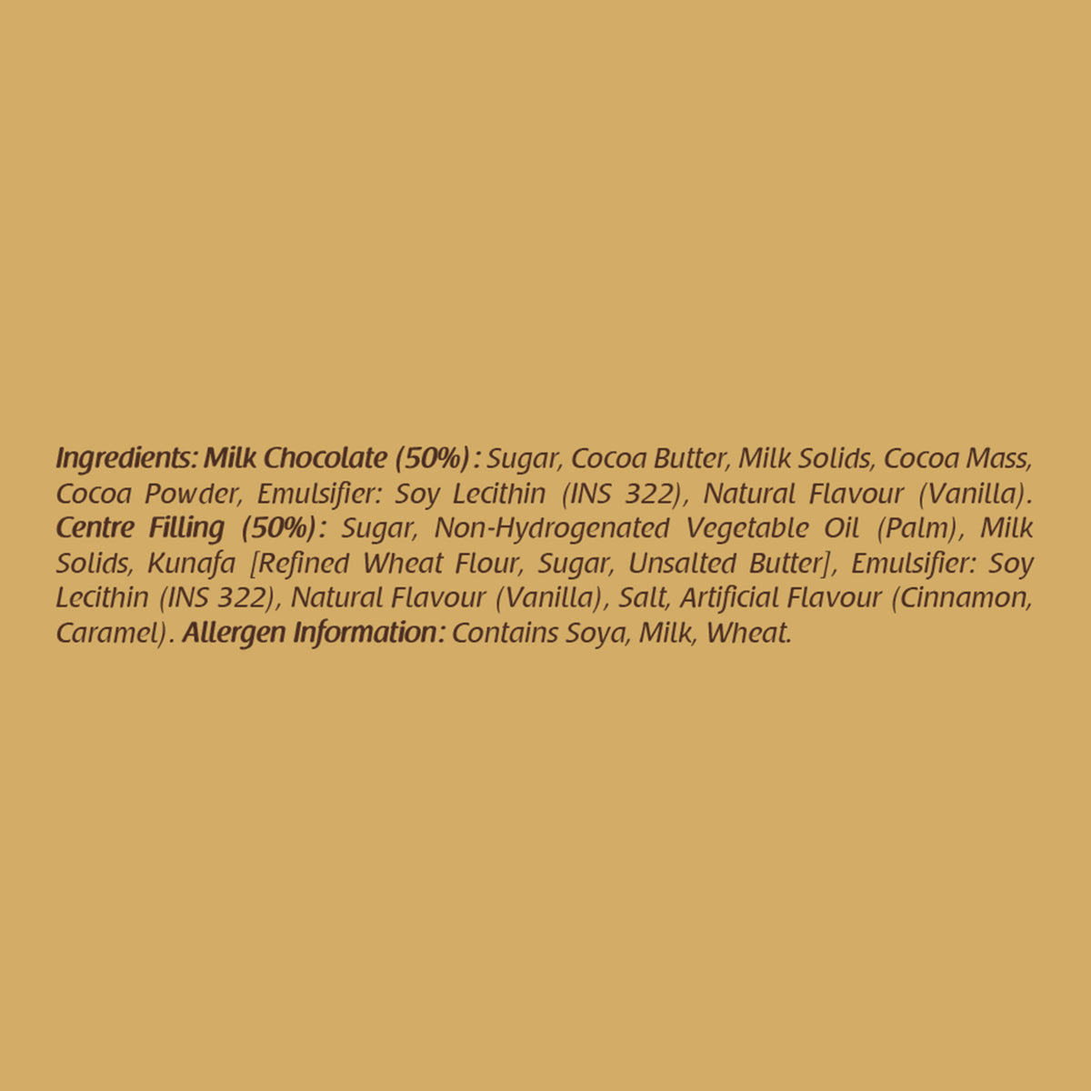 Sapphire Dubai Kunafa Choco Gold Cinnamon & Caramel 90g