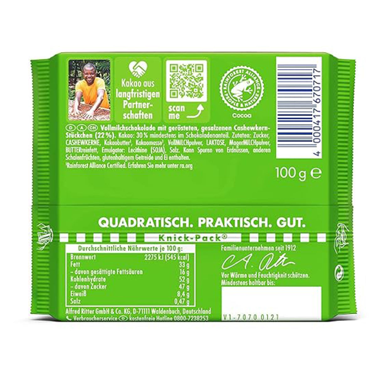 Ritter Sport Cashew 100g