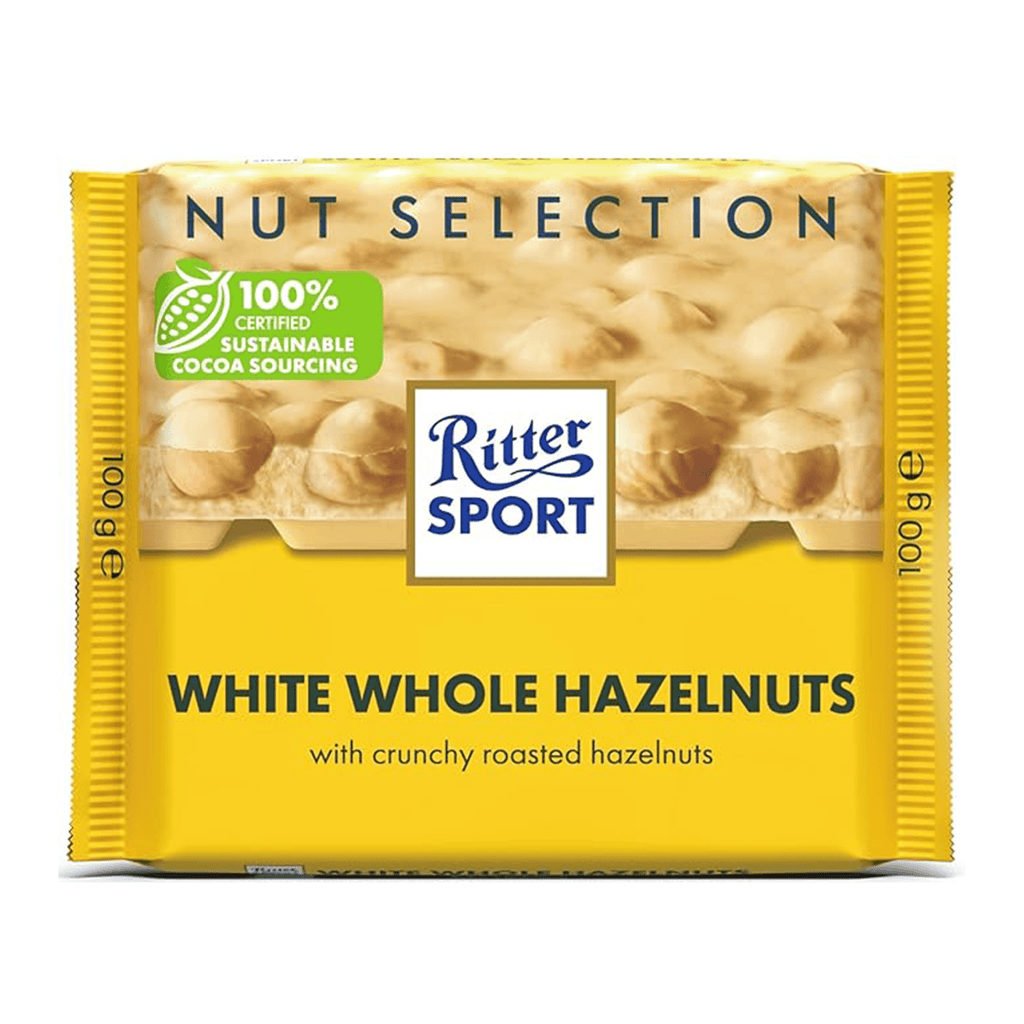 Ritter Sport White Chocolate with Whole Hazelnuts 100g