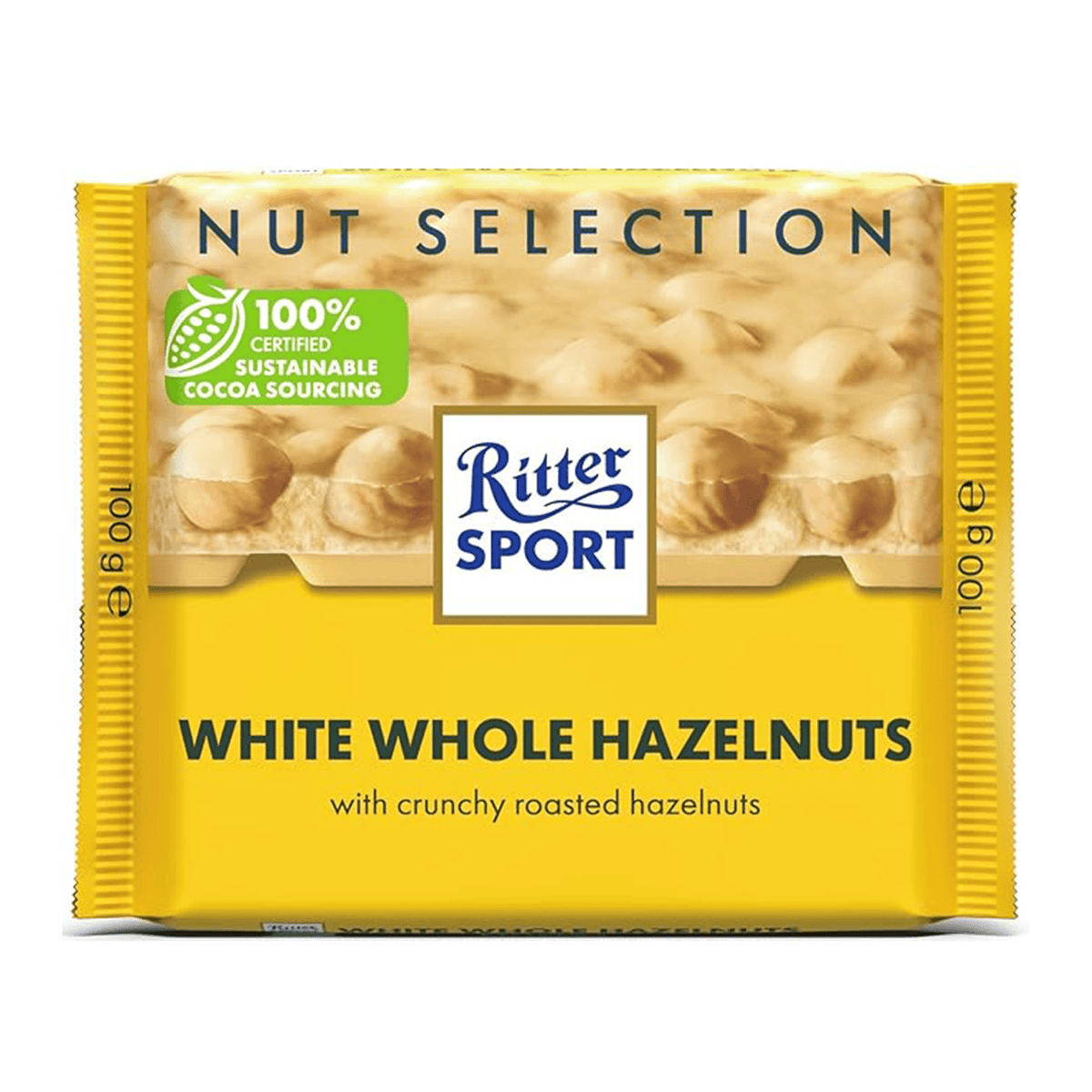 Ritter Sport White Chocolate with Whole Hazelnuts 100g