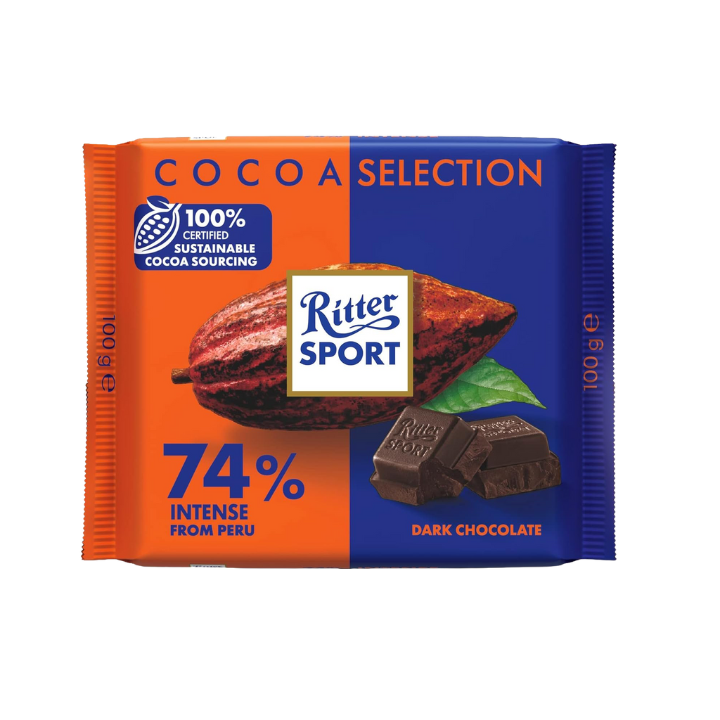 Ritter Sport Dark Chocolate 74% INTENSE from Peru 100g
