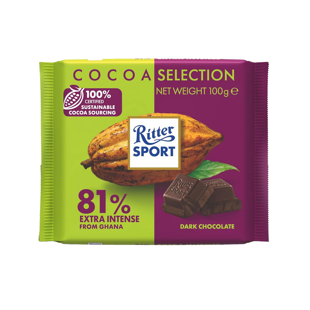 Ritter Sport Dark Chocolate 81% Extra Intense 100g