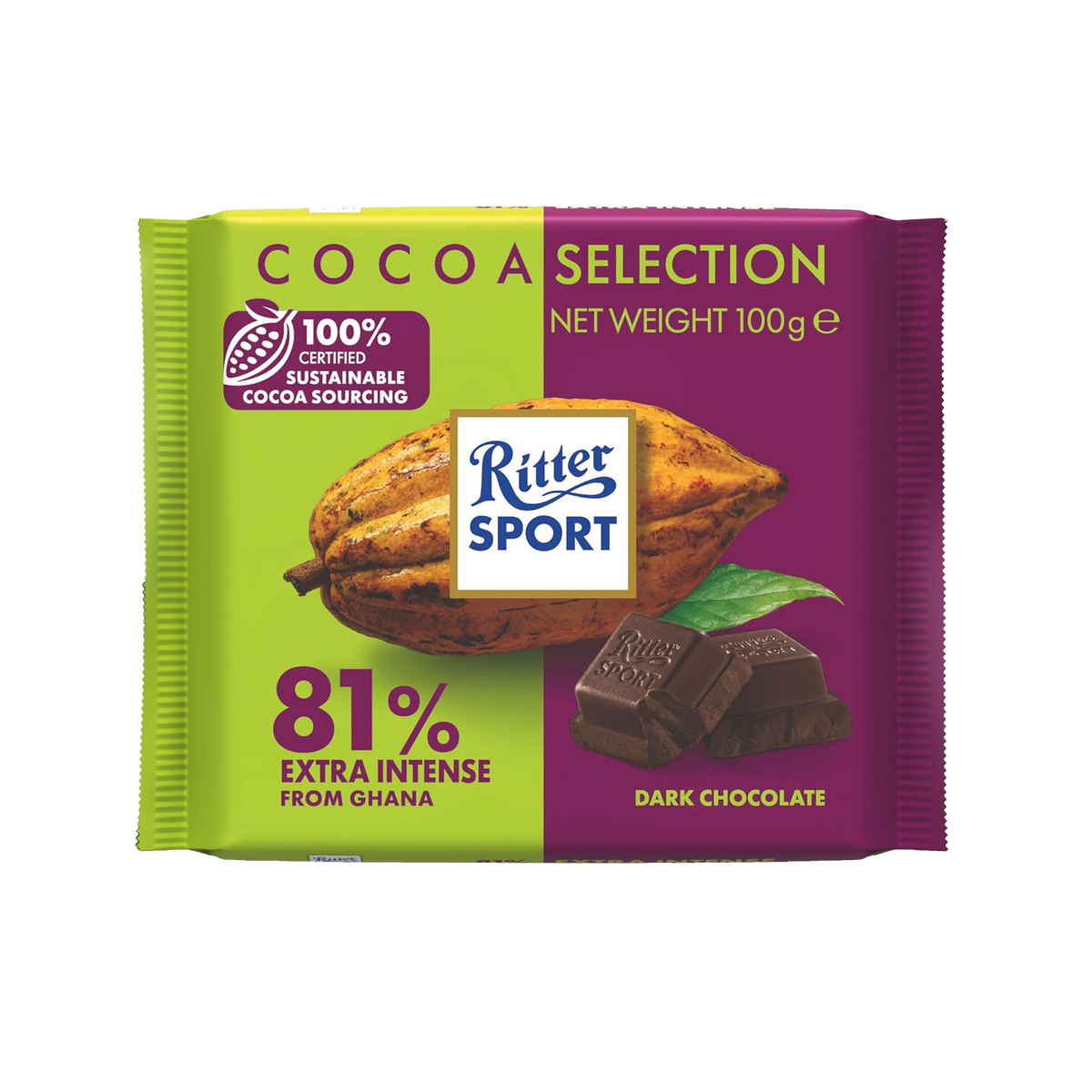 Ritter Sport Dark Chocolate 81% Extra Intense 100g