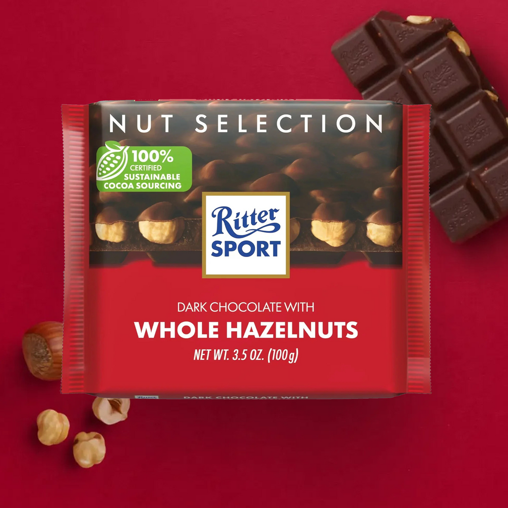 Ritter Sport Dark Chocolate with Whole Hazelnuts 100g